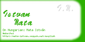 istvan mata business card